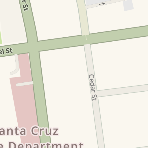 Driving directions to Cedar Street Cedar St Santa Cruz Waze