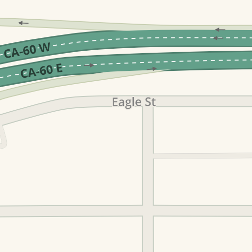 【mape】 Driving directions to East 6th Street, E 6th St, East Los