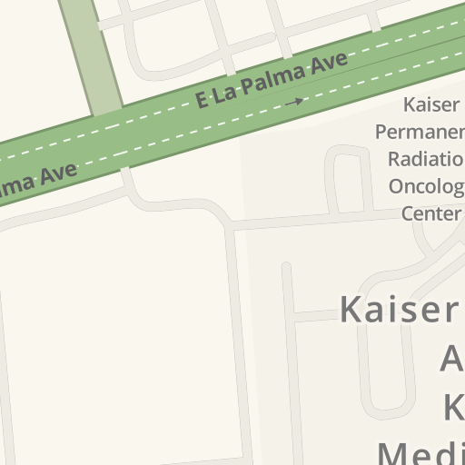 Driving directions to Building 1 - Anaheim Kraemer Medical Offices - Kaiser  Permanente, 3460 E La Palma Ave, Anaheim - Waze