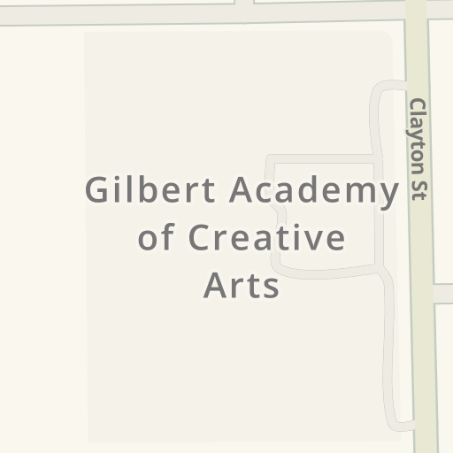 Driving directions to Gilbert Academy of Creative Arts 2101 W