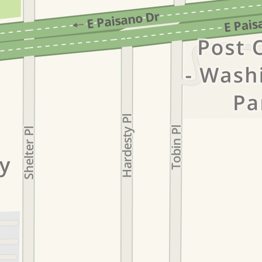 Driving directions to Post Office - Washington Park, 4400 E Paisano Dr, El  Paso - Waze