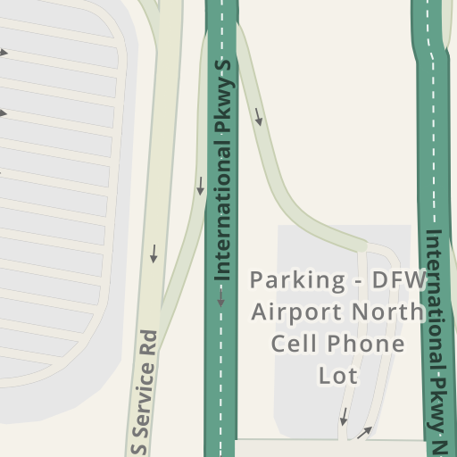Driving directions to Parking DFW Airport North Cell Phone Lot