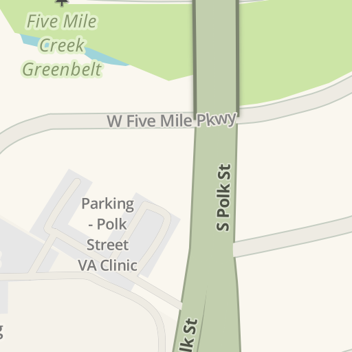 Driving directions to Parking Polk Street VA Clinic 4243 S Polk