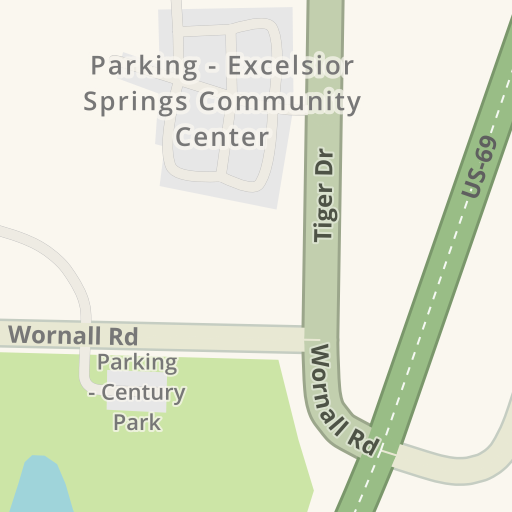 Naptstviya Do Parking Excelsior Springs Community Center Tiger Dr 500 Excelsior Springs Waze