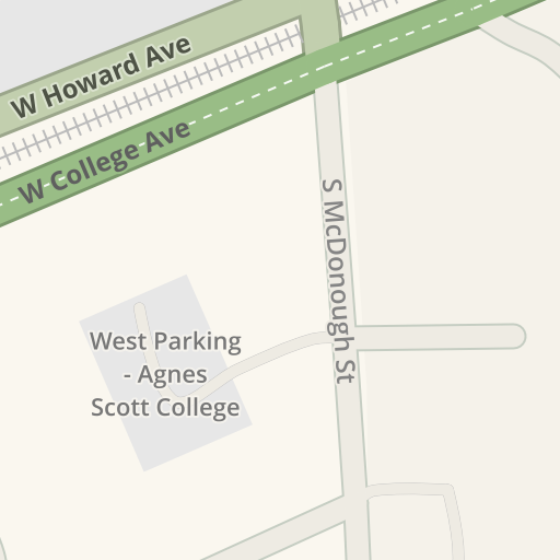 Driving directions to Agnes Scott College West Parking Deck (Visitors), 137  S McDonough St, Decatur - Waze