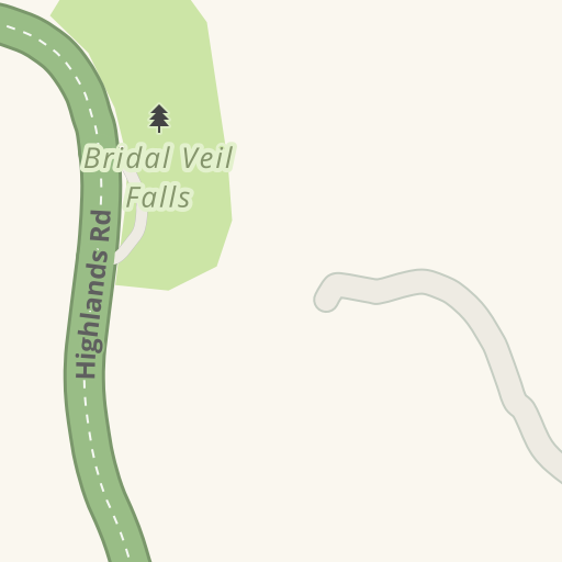 Driving Directions To Bridal Veil Falls Highlands Rd Highlands Waze