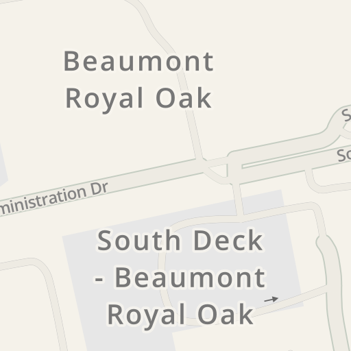 Driving directions to ER Beaumont Hospital Royal Oak 3601 W