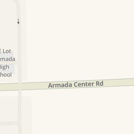 Driving directions to Armada High School 23655 Armada Center Rd