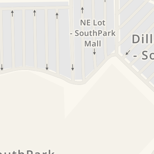 Driving directions to SouthPark Mall, 500 Southpark Ctr