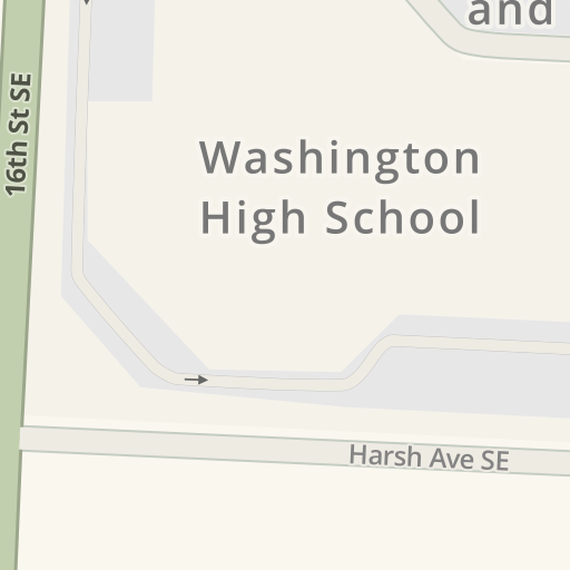 Driving directions to Washington High School, 600 Blue Jay Dr