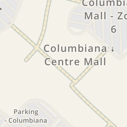 Map Of Columbiana Mall Напътствия До Parking - Columbiana Mall - Zone 3, Columbiana Cir, 100,  Columbia - Waze