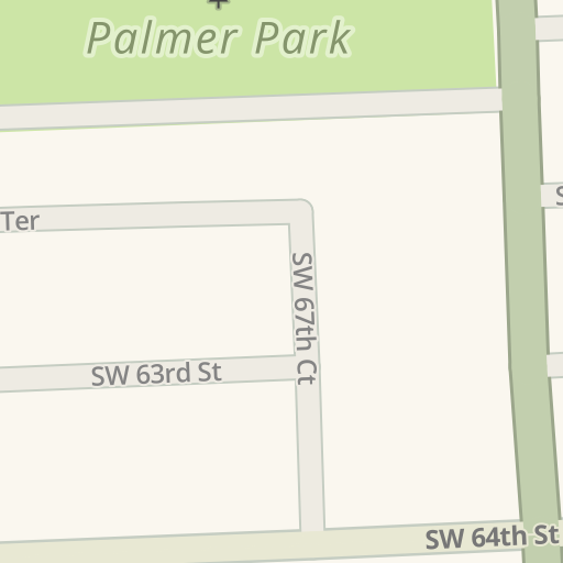 Driving directions to Palmer Park 6100 SW 67th Ave South Miami